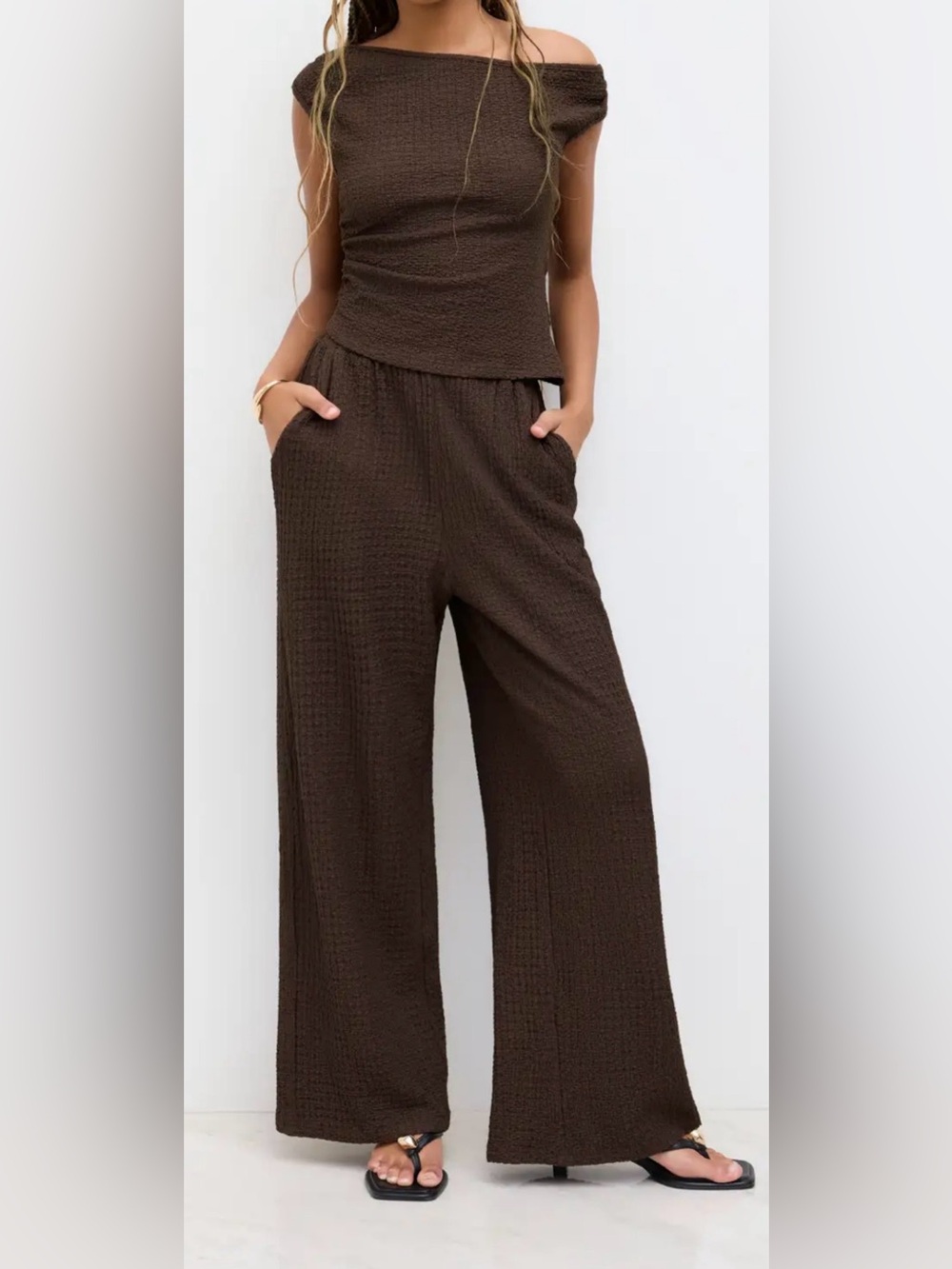 Cider Espresso Wide Leg Jumpsuit